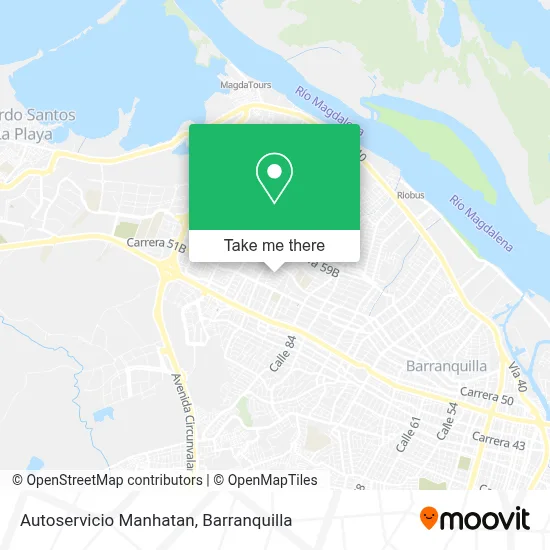 Autoservicio Manhatan map