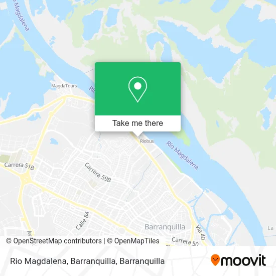Rio Magdalena, Barranquilla map