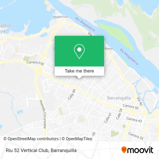 Riu 52 Vertical Club map