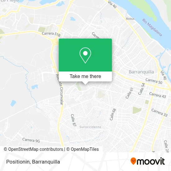 Positionin map