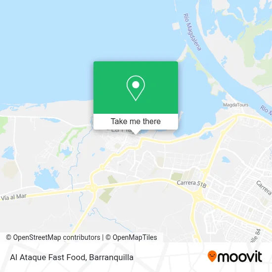 Al Ataque Fast Food map