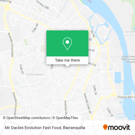 Mr Dacles Evolution Fast Food map