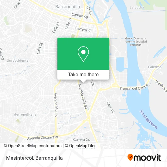 Mesintercol map