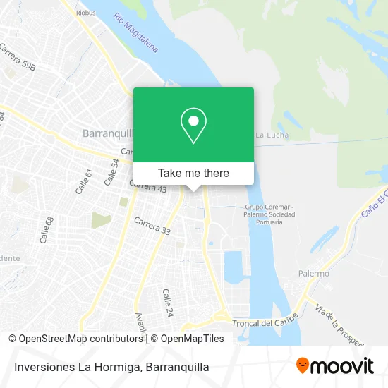 Inversiones La Hormiga map
