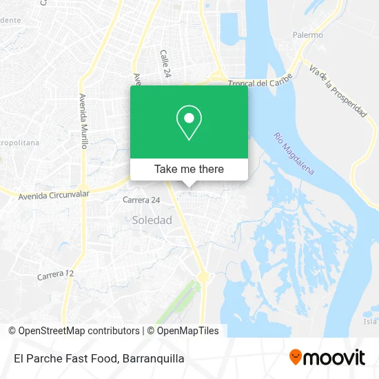 El Parche Fast Food map