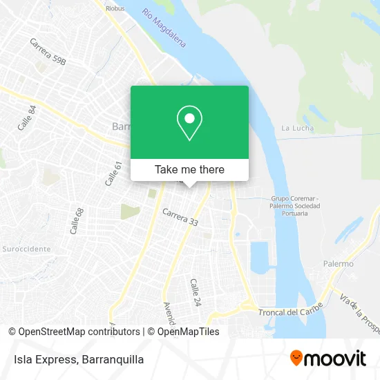 Isla Express map