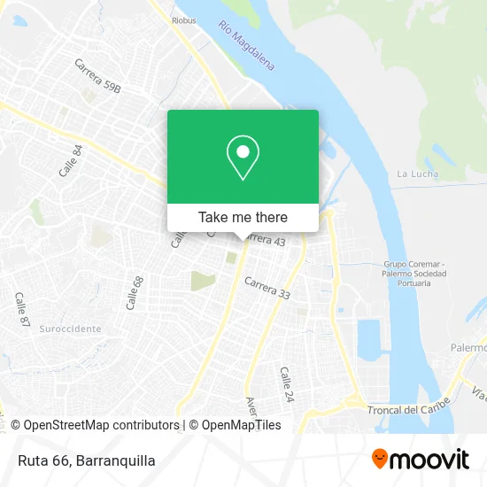 Ruta 66 map