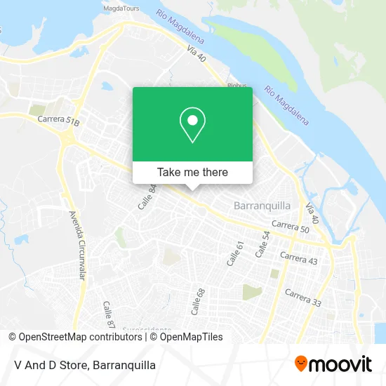 V And D Store map