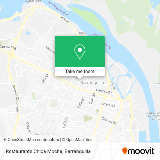 Restaurante Chica Mocha map