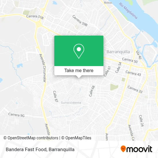 Bandera Fast Food map