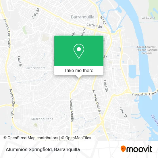 Aluminios Springfield map