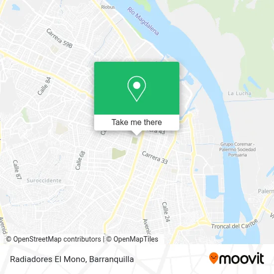 Radiadores El Mono map