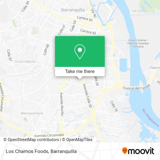 Los Chamos Foods map