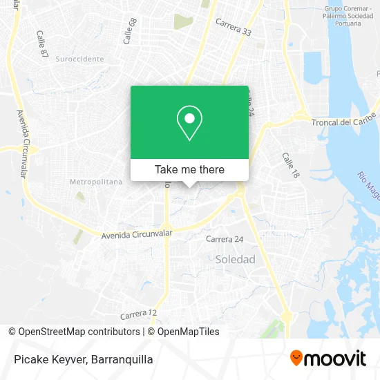 Picake Keyver map