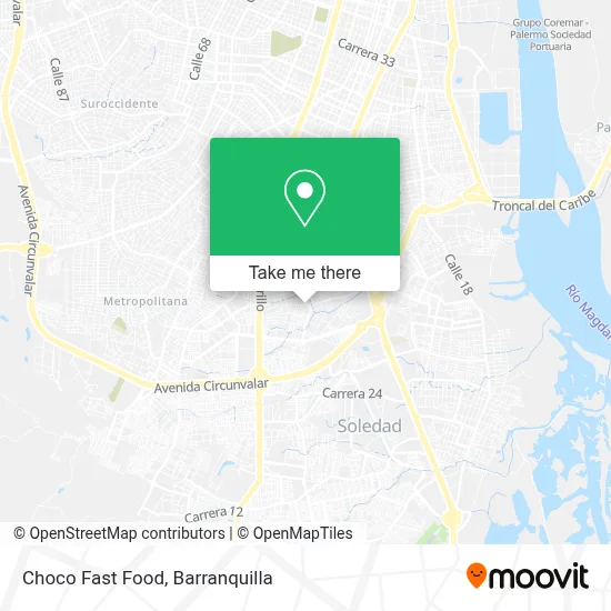 Choco Fast Food map