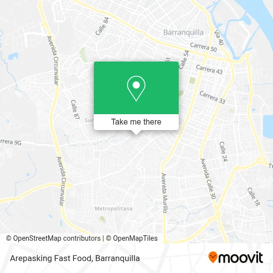 Arepasking Fast Food map
