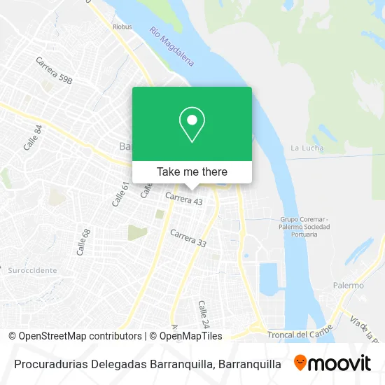 Procuradurias Delegadas Barranquilla map