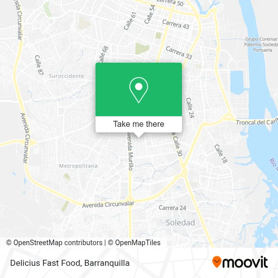 Delicius Fast Food map