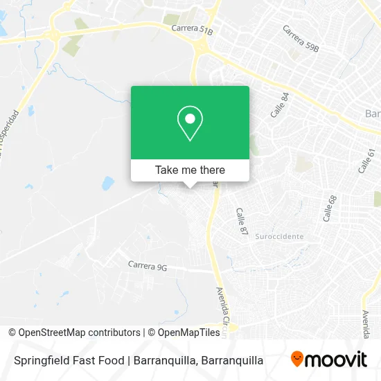 Springfield Fast Food | Barranquilla map