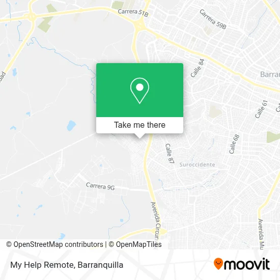My Help Remote map