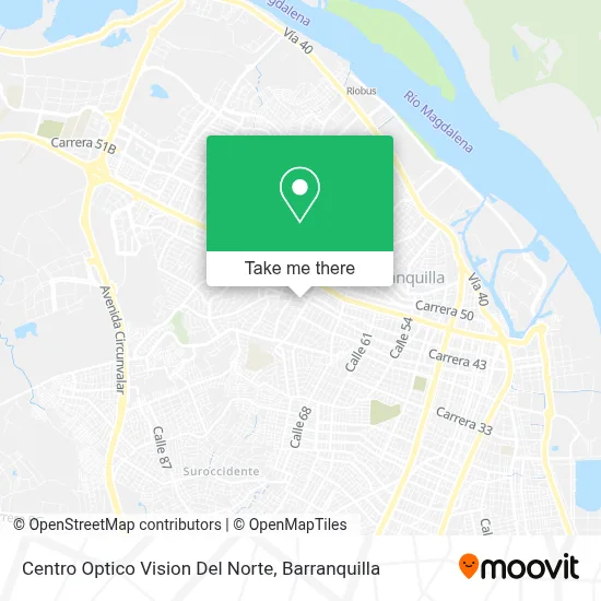 Centro Optico Vision Del Norte map