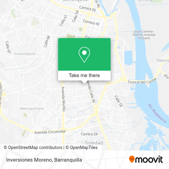 Inversiones Moreno map