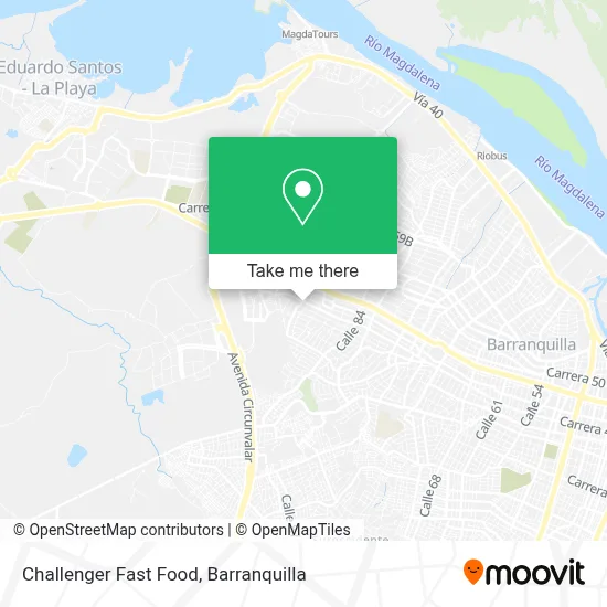 Challenger Fast Food map