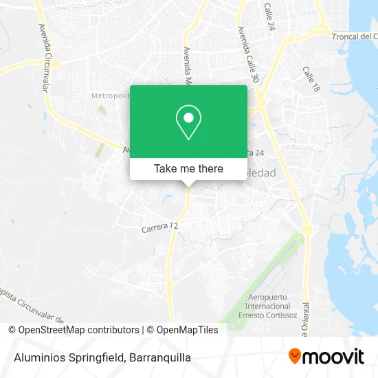 Aluminios Springfield map