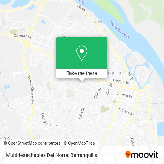 Multidesechables Del Norte map