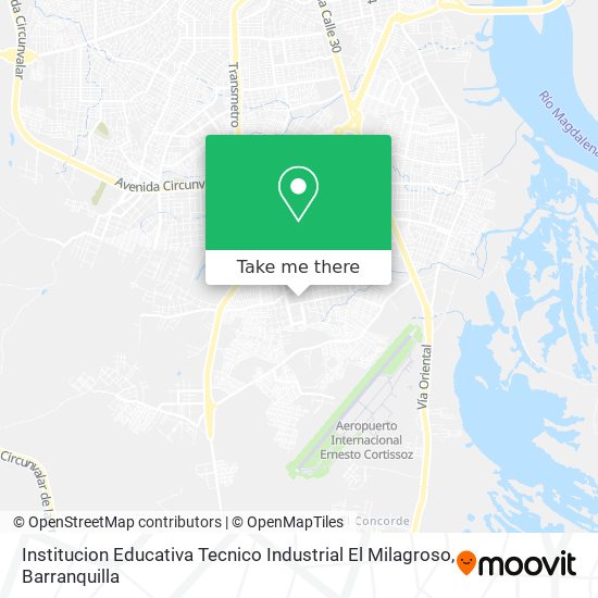 Mapa de Institucion Educativa Tecnico Industrial El Milagroso