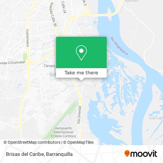 Mapa de Brisas del Caribe