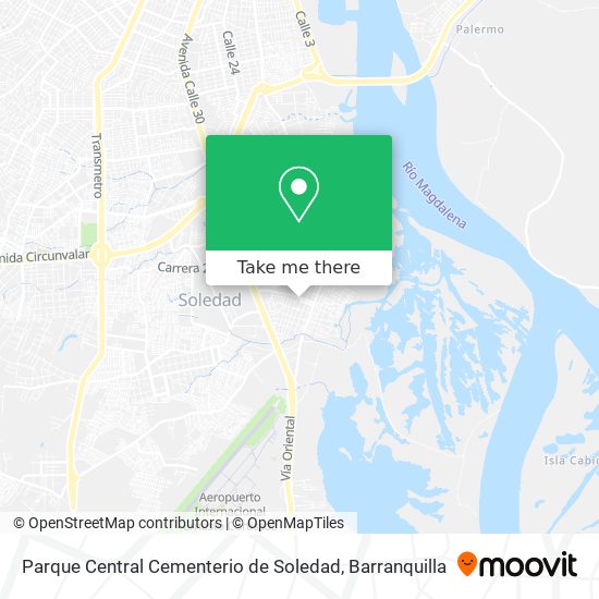 Parque Central Cementerio de Soledad map