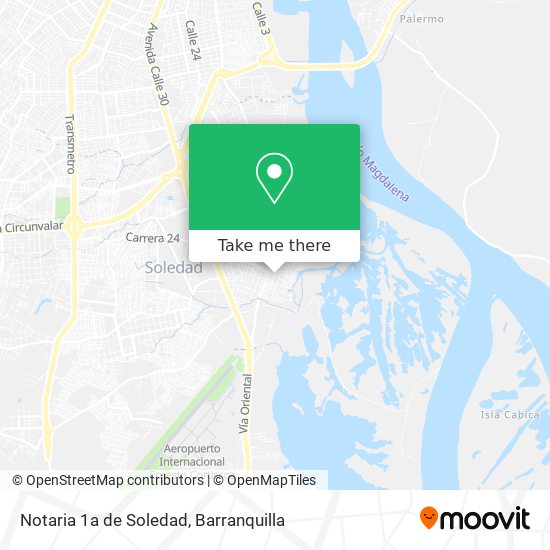 Notaria 1a de Soledad map