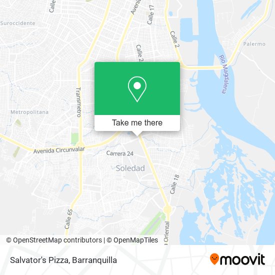 Salvator's Pizza map