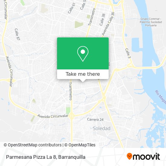Parmesana Pizza La 8 map