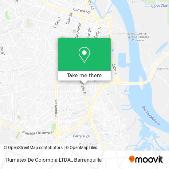 Mapa de Rumatex De Colombia LTDA.
