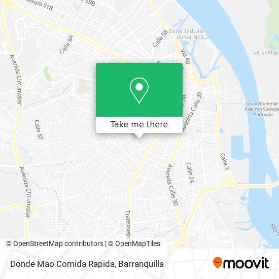 Donde Mao Comida Rapida map