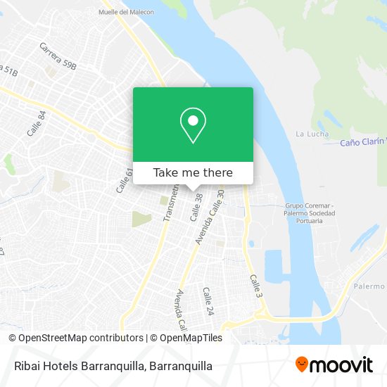 Ribai Hotels Barranquilla map