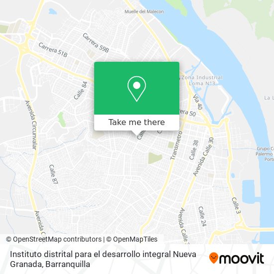 Instituto distrital para el desarrollo integral Nueva Granada map