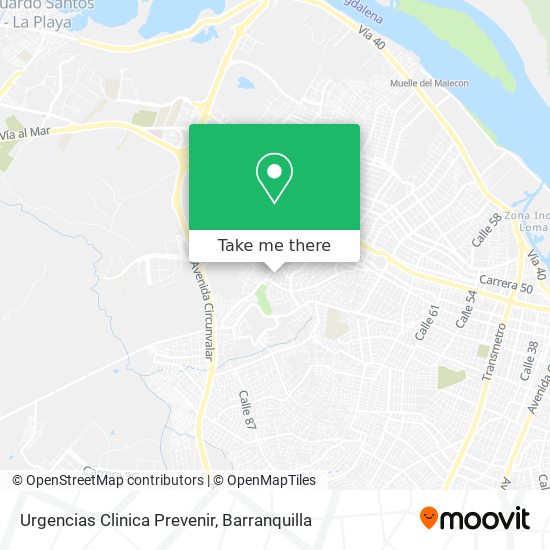 Mapa de Urgencias Clinica Prevenir