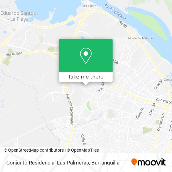 Conjunto Residencial Las Palmeras map