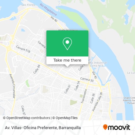 Mapa de Av. Villas- Oficina Preferente