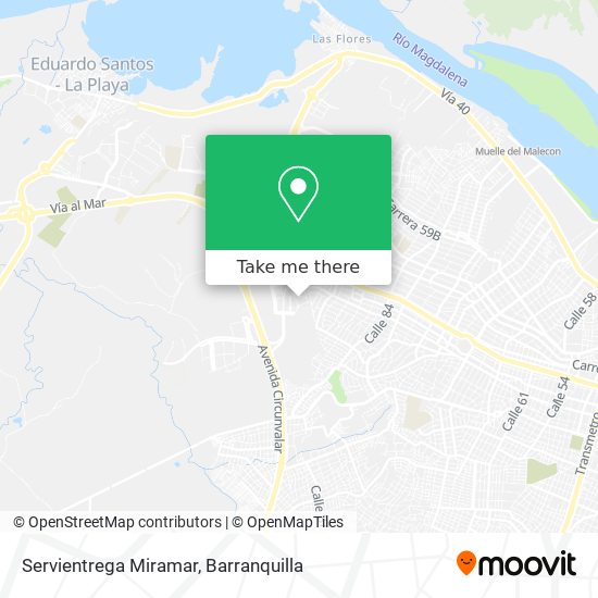 Servientrega Miramar map