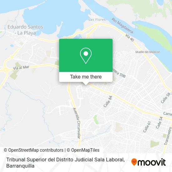 Tribunal Superior del Distrito Judicial Sala Laboral map
