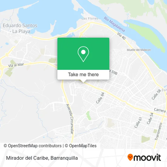 Mirador del Caribe map