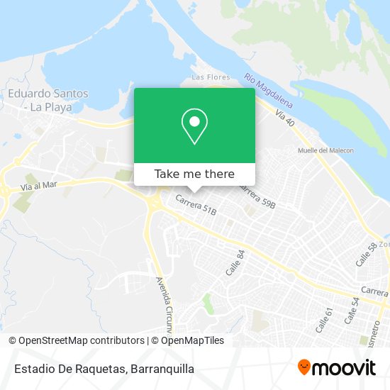 Estadio De Raquetas map
