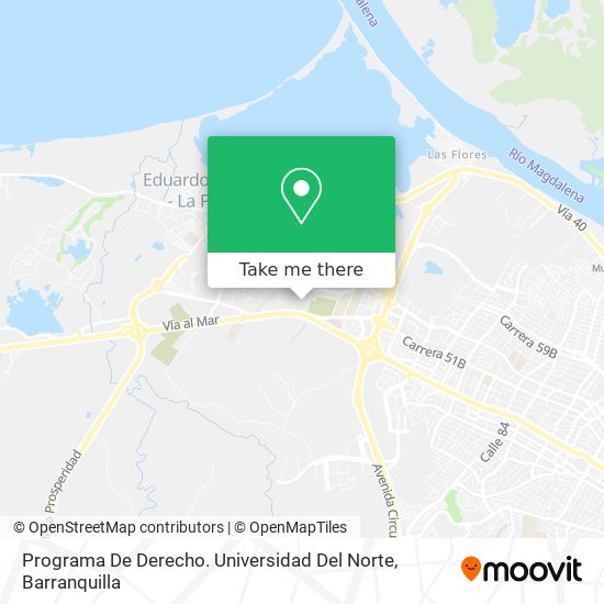 Programa De Derecho. Universidad Del Norte map