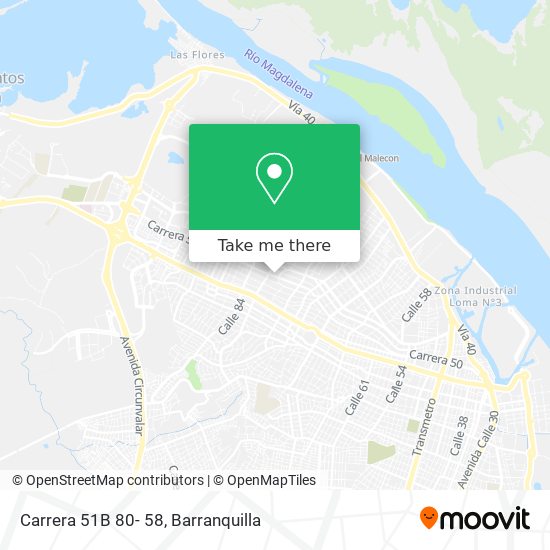 How to get to Carrera 51B 80- 58 in Barranquilla by Bus?
