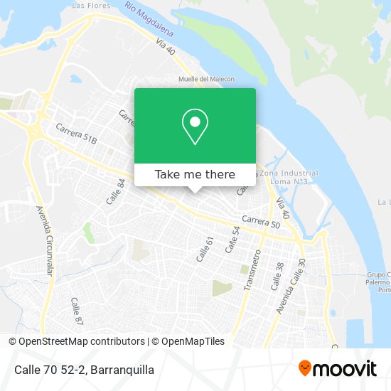 Mapa de Calle 70 52-2