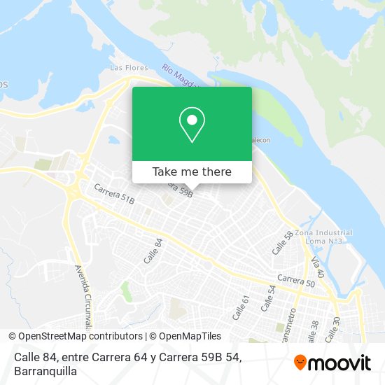 Mapa de Calle 84, entre Carrera 64 y Carrera 59B 54